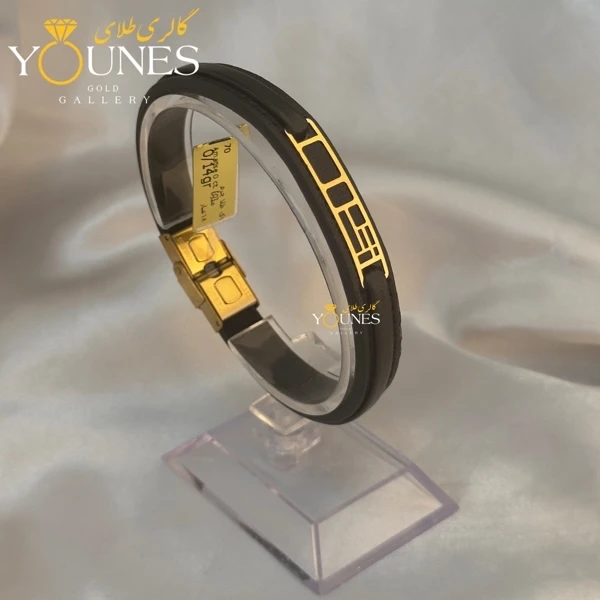 دستبند طلا چرم مردانه L182